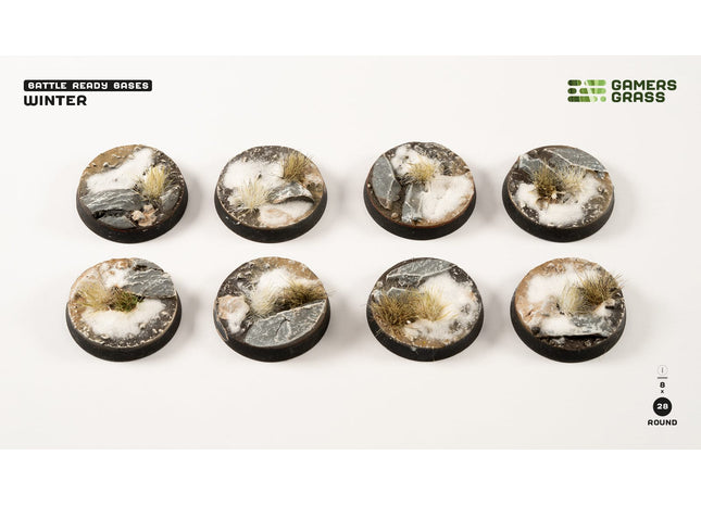 Gamers Guild AZ GamersGrass GamersGrass: Winter Bases, Round 28mm (x8) GamersGrass