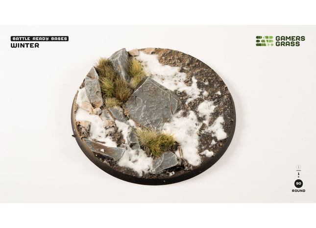 Gamers Guild AZ GamersGrass GamersGrass: Winter Bases, Round 90mm (x1) GamersGrass