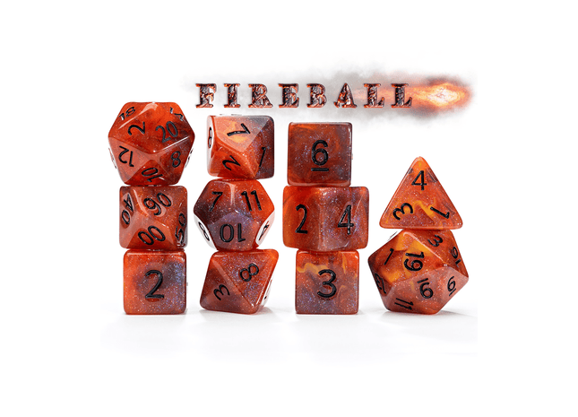 Gamers Guild AZ Gate Keeper Games Gate Keeper Games 11 Die Set: Aether Dice - Fireball Gate Keeper Games