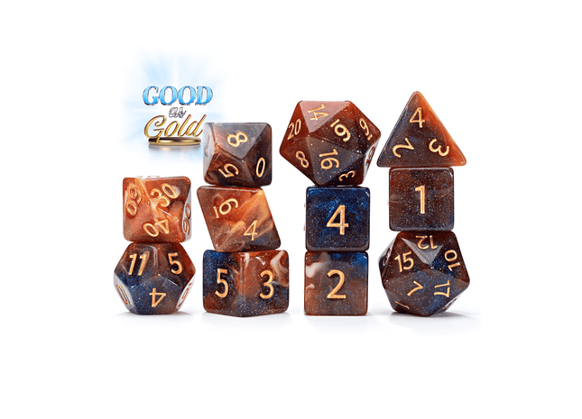 Gamers Guild AZ Gate Keeper Games Gate Keeper Games 11 Die Set: Aether Dice - Good as Gold Gate Keeper Games