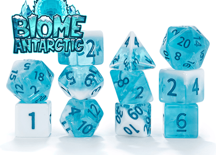 Gamers Guild AZ Gate Keeper Games Gate Keeper Games 11 Die Set: Flowstone Dice - Biome Antarctic - Black Friday Gate Keeper Games
