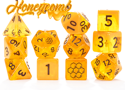 Gamers Guild AZ Gate Keeper Games Gate Keeper Games 11 Die Set: Flowstone Dice - Honeycomb Gate Keeper Games