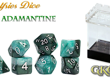 Gamers Guild AZ Gate Keeper Games Gate Keeper Games 11 Die Set: Halfsies Dice -Adamantine - Black Friday Gate Keeper Games