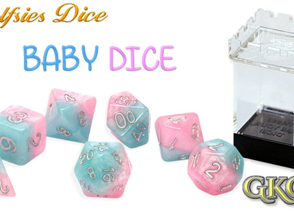 Gamers Guild AZ Gate Keeper Games Gate Keeper Games 11 Die Set: Halfsies Dice - Baby Dice - Black Friday Gate Keeper Games