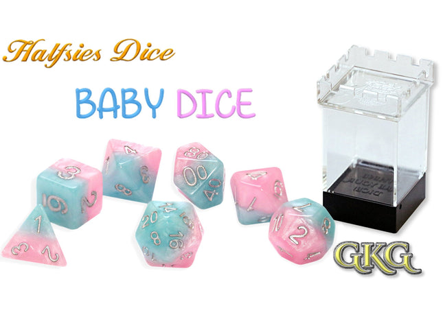 Gamers Guild AZ Gate Keeper Games Gate Keeper Games 11 Die Set: Halfsies Dice - Baby Dice Gate Keeper Games