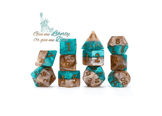 Gamers Guild AZ Gate Keeper Games Gate Keeper Games 11 Die Set: Halfsies Dice - Give Me Liberty or Give Me Dice Gate Keeper Games