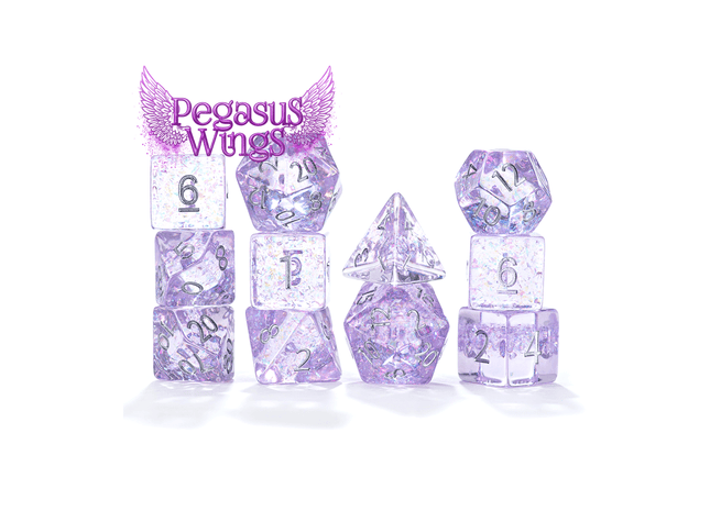 Gamers Guild AZ Gate Keeper Games Gate Keeper Games 11 Die Set: Holographic Dice - Pegasus Wings Gate Keeper Games