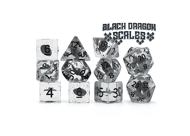 Gamers Guild AZ Gate Keeper Games Gate Keeper Games 11 Die Set: Inclusion Dice - Black Dragon Scales Gate Keeper Games