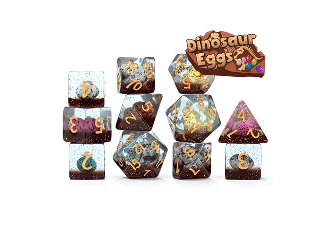 Gamers Guild AZ Gate Keeper Games Gate Keeper Games 11 Die Set: Inclusion Dice - Dinosaur Eggs Gate Keeper Games