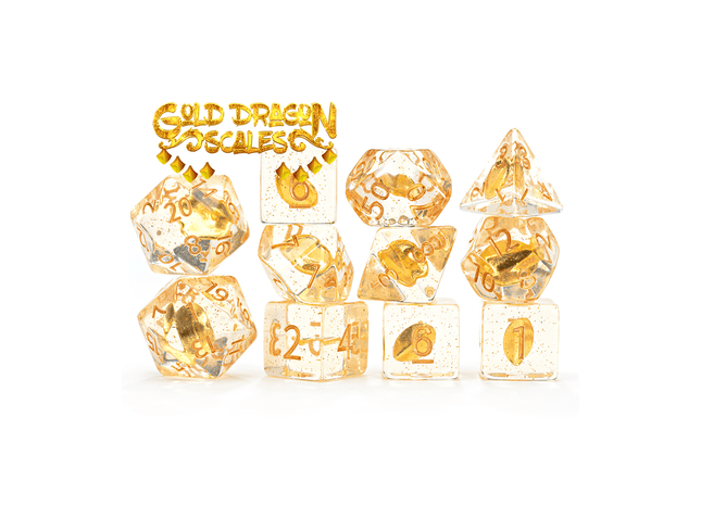 Gamers Guild AZ Gate Keeper Games Gate Keeper Games 11 Die Set: Inclusion Dice - Golden Dragon Scales Gate Keeper Games