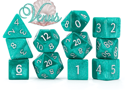 Gamers Guild AZ Gate Keeper Games Gate Keeper Games 11 Die Set: Mercurial Dice - Venus - Black Friday Gate Keeper Games
