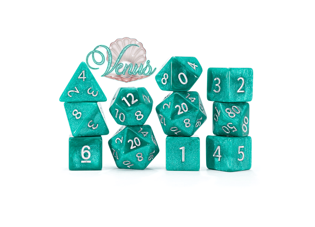 Gamers Guild AZ Gate Keeper Games Gate Keeper Games 11 Die Set: Mercurial Dice - Venus - Black Friday Gate Keeper Games