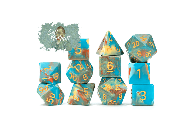 Gamers Guild AZ Gate Keeper Games Gate Keeper Games 11 Die Set: Van Gogh Dice - Self Portrait Gate Keeper Games
