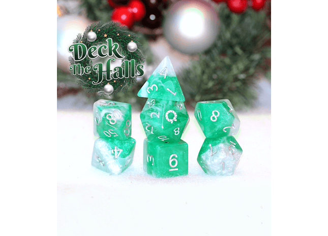 Gamers Guild AZ Gate Keeper Games Gate Keeper Games 7 Die Set: Aether Dice - Deck The Halls Gate Keeper Games