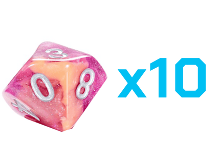 Gamers Guild AZ Gate Keeper Games Gate Keeper Games 7 Die Set: Aether Dice - Raspberry and Cream - Black Friday Gate Keeper Games