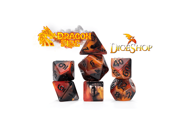 Gamers Guild AZ Gate Keeper Games Gate Keeper Games 7 Die Set: Essence Dice - Dragon Fire Gate Keeper Games