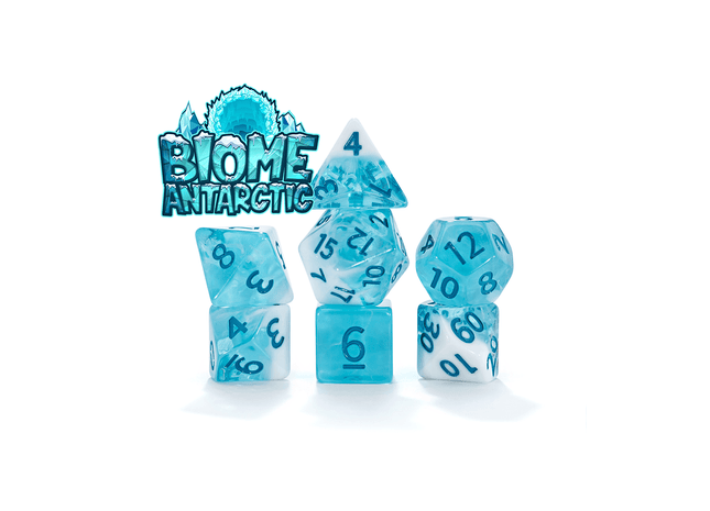 Gamers Guild AZ Gate Keeper Games Gate Keeper Games 7 Die Set: Flowstone Dice - Biome Antarctic Gate Keeper Games