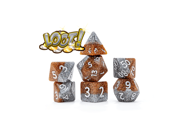 Gamers Guild AZ Gate Keeper Games Gate Keeper Games 7 Die Set: Glitter Bomb - Loot! Gate Keeper Games