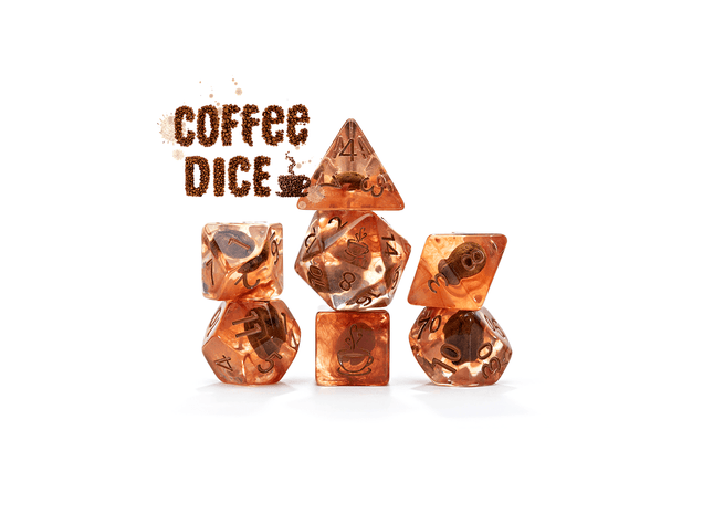 Gamers Guild AZ Gate Keeper Games Gate Keeper Games 7 Die Set: Inclusion Dice - Coffee Dice Gate Keeper Games