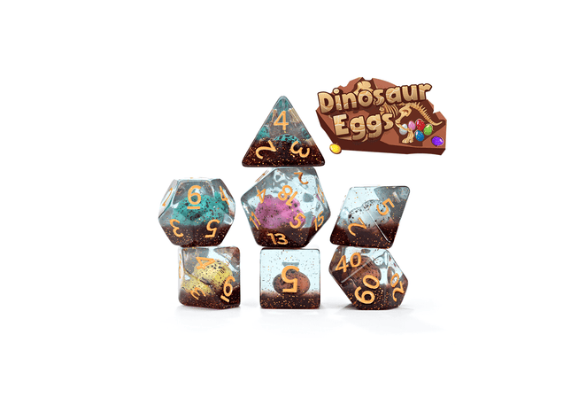 Gamers Guild AZ Gate Keeper Games Gate Keeper Games 7 Die Set: Inclusion Dice - Dinosaur Eggs Gate Keeper Games