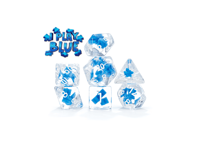Gamers Guild AZ Gate Keeper Games Gate Keeper Games 7 Die Set: Inclusion Dice - I Play Blue Gate Keeper Games