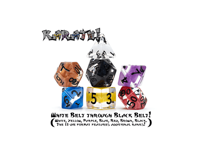 Gamers Guild AZ Gate Keeper Games Gate Keeper Games 7 Die Set: Inclusion Dice - Karate Gate Keeper Games