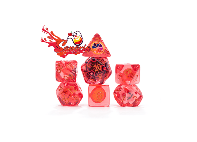 Gamers Guild AZ Gate Keeper Games Gate Keeper Games 7 Die Set: Inclusion Dice - Sangria Gate Keeper Games