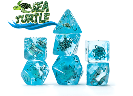 Gamers Guild AZ Gate Keeper Games Gate Keeper Games 7 Die Set: Inclusion Dice - Sea Turtle Gate Keeper Games