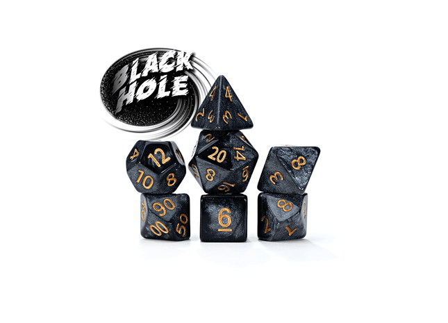 Gamers Guild AZ Gate Keeper Games Gate Keeper Games 7 Die Set: Mercurial Dice - Black Hole Gate Keeper Games