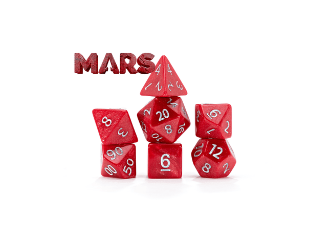 Gamers Guild AZ Gate Keeper Games Gate Keeper Games 7 Die Set: Mercurial Dice - Mars Gate Keeper Games