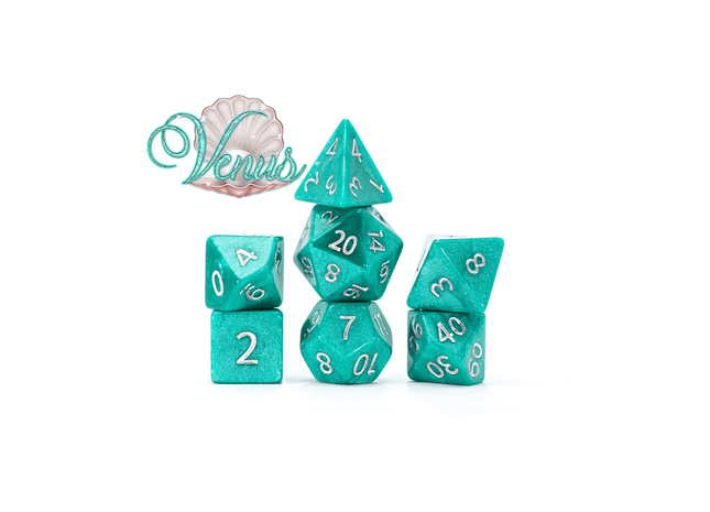 Gamers Guild AZ Gate Keeper Games Gate Keeper Games 7 Die Set: Mercurial Dice - Venus Gate Keeper Games