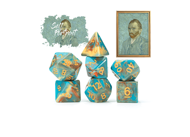 Gamers Guild AZ Gate Keeper Games Gate Keeper Games 7 Die Set: Van Gogh - Self Portrait Gate Keeper Games