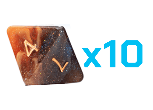 Gamers Guild AZ Gate Keeper Games Gate Keeper Games Set of 10 D10: Aether Dice - Good as Gold Gate Keeper Games