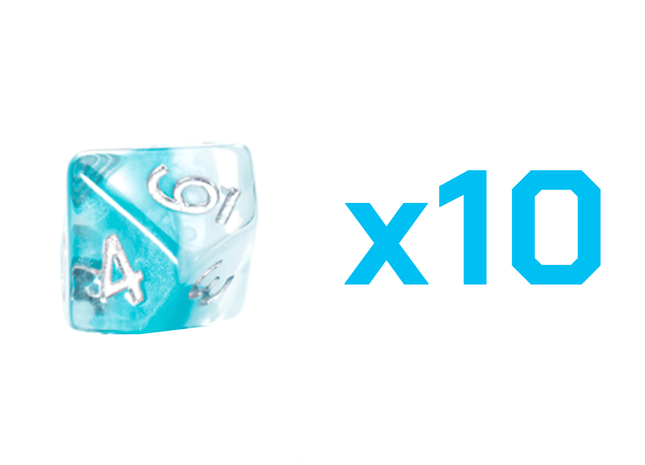 Gamers Guild AZ Gate Keeper Games Gate Keeper Games Set of 10 D10: Eclipse Dice - Halcyon Gate Keeper Games