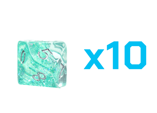 Gamers Guild AZ Gate Keeper Games Gate Keeper Games Set of 10 D10: Holographic Dice - Dryad - Black Friday Gate Keeper Games