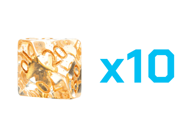 Gamers Guild AZ Gate Keeper Games Gate Keeper Games Set of 10 D10: Inclusion Dice - Gold Dragon Scales Gate Keeper Games