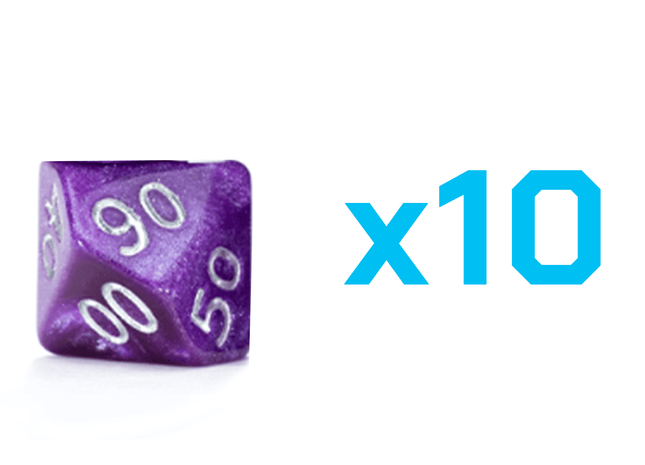 Gamers Guild AZ Gate Keeper Games Gate Keeper Games Set of 10 D10: Mercurial Dice -  Saturn Gate Keeper Games