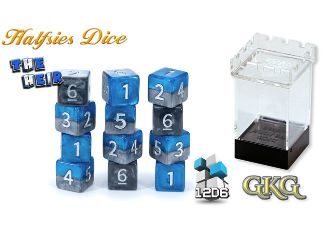 Gamers Guild AZ Gate Keeper Games Gate Keeper Games Set of 12 D6: Halfsies Dice - The Heir Gate Keeper Games