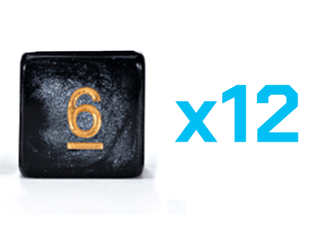 Gamers Guild AZ Gate Keeper Games Gate Keeper Games Set of 12 D6: Mercurial Dice - Black Hole Gate Keeper Games