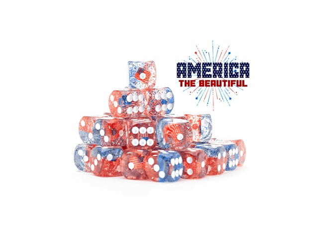 Gamers Guild AZ Gate Keeper Games Gate Keeper Games Set of 36 D6: Inminity Dice - America The Beautiful Gate Keeper Games