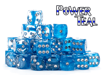 Gamers Guild AZ Gate Keeper Games Gate Keeper Games Set of 36 D6: Inminity Dice - Power Teal Gate Keeper Games