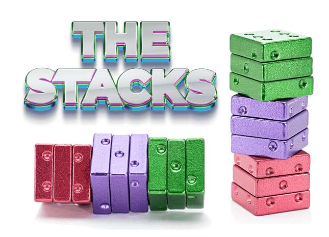 Gamers Guild AZ Gate Keeper Games Gate Keeper Games: The Stacks Magnetic Dice - Red, Purple, And Green Gate Keeper Games