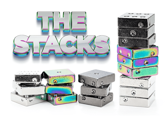 Gamers Guild AZ Gate Keeper Games Gate Keeper Games: The Stacks Magnetic Dice - Silver, Grey, and Rainbow Gate Keeper Games