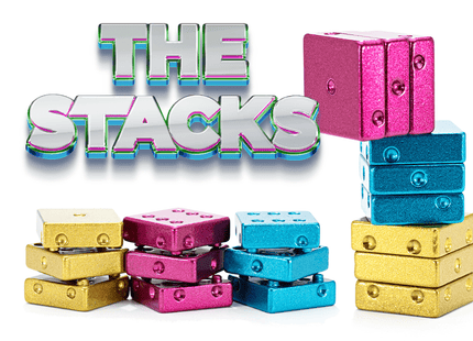 Gamers Guild AZ Gate Keeper Games Gate Keeper Games: The Stacks Magnetic Dice - Yellow, Pink, and Blue Gate Keeper Games
