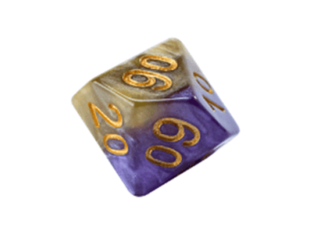 Gamers Guild AZ Gate Keeper Games GKG550-10d10 - Gate Keeper Games Set of 10 D10: Queens Halfsies Dice Gate Keeper Games