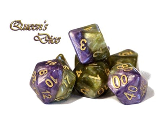 Gamers Guild AZ Gate Keeper Games GKG550-7d - Gate Keeper Games 7 Die Set: Queens Halfsies Dice Gate Keeper Games