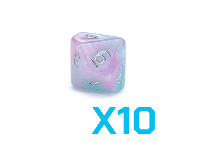 Gamers Guild AZ Gate Keeper Games GKGAE212-10d10 - Gate Keeper Games Set of 10 D10: Mintgenta Aether Dice Gate Keeper Games