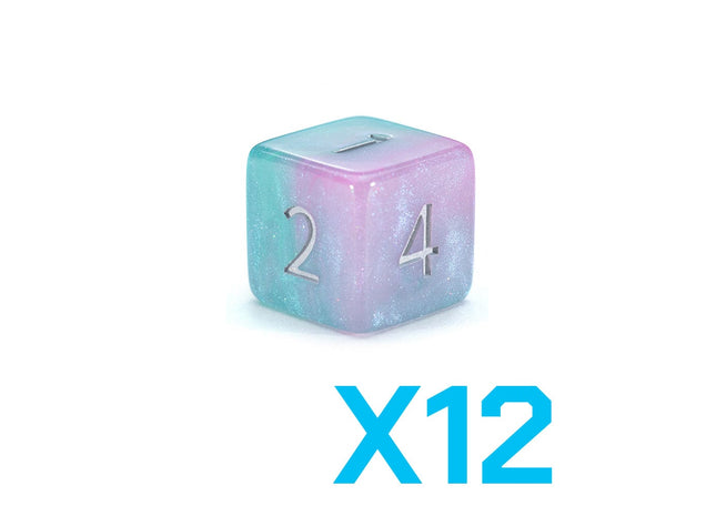 Gamers Guild AZ Gate Keeper Games GKGAE212-12d6 - Gate Keeper Games Set of 12 D6: Mintgenta Aether Dice Gate Keeper Games
