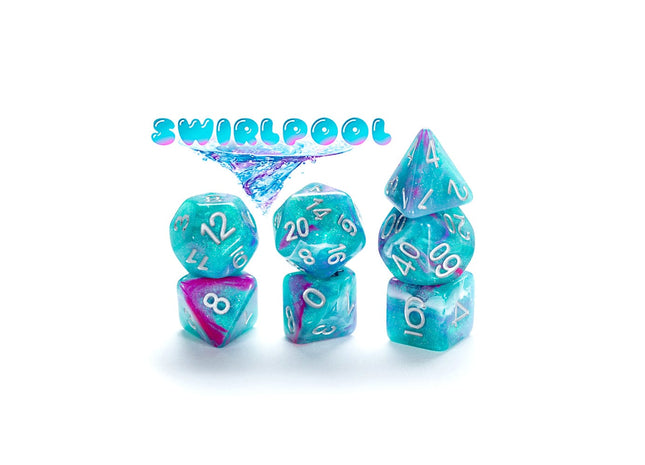 Gamers Guild AZ Gate Keeper Games GKGAE317-7d - Gate Keeper Games 7 Die Set: Swirlpool Aether Dice Gate Keeper Games