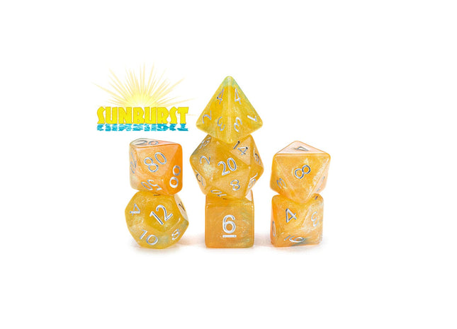 Gamers Guild AZ Gate Keeper Games GKGAE443-7d - Gate Keeper Games 7 Die Set: Sunburst Aether Dice Gate Keeper Games